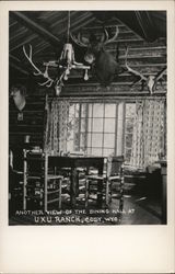 View of Dining Hall at Uxu Ranch Postcard