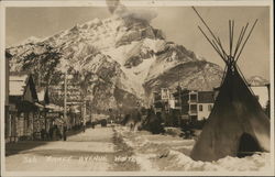 Banff Avenue in Winter Alberta Canada Postcard Postcard Postcard