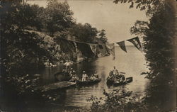 Boats Returning to Dock ACA Camp Postcard