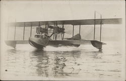 Seaplane Airplane Landing on Water Aircraft Postcard Postcard Postcard