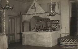 Bar or Booth with Bottles of Alcohol Postcard