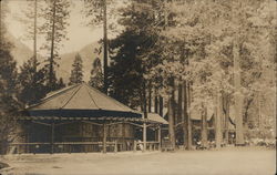 Round Rustic Lodge Buildings Postcard Postcard Postcard