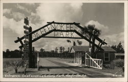 Entrance to Okefenokee Swamp Park Waycross, GA Postcard Postcard Postcard