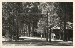 Camp Curry Welcome Sign Postcard