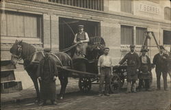 "F. Serres" Delivery Wagon and Workers Business & Company Photos Postcard Postcard Postcard