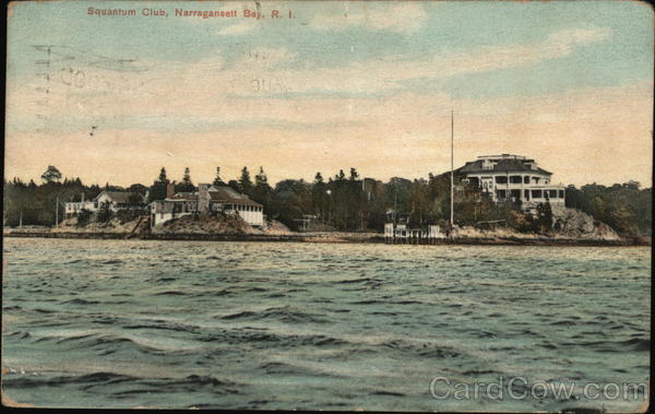 Squantum Club, Narragansett Bay East Providence, RI Postcard