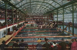 Interior, Sturo Baths San Francisco, CA Postcard Postcard Postcard