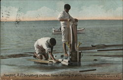 Scrubbing Clothes, Naval Training Station Postcard