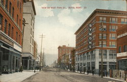 View on West Park Street Butte, MT Postcard Postcard Postcard