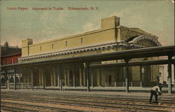 Union Depot, Approach to Trains Schenectady, NY Postcard Postcard Postcard