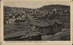 White Mills from Erie Depot Pennsylvania Postcard Postcard Postcard