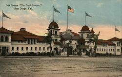 Los Banos "The Bath House" Postcard