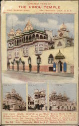 Different Views of the Hindu Teample Postcard