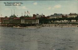 The Beach and Tent City Redondo Beach, CA Postcard Postcard Postcard