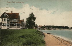 Beach Park, Looking East Connecticut Postcard Postcard Postcard