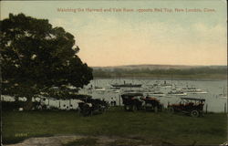 Watching the Harvard and Yale Race Opposite Red Top New London, CT Postcard Postcard Postcard