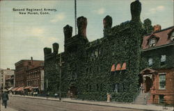 Second Regiment Armory New Haven, CT Postcard Postcard Postcard