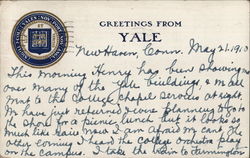 Greetings From Yale New Haven, CT Postcard Postcard Postcard