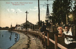 Shore View North, Steeplechase Island Bridgeport, CT Postcard Postcard Postcard