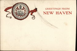 Greetings from New Haven Seal Postcard