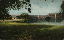 Delaware Park Scene Buffalo, NY Postcard Postcard Postcard