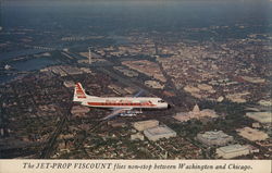 Capital Airlines Viscount Aircraft Postcard Postcard Postcard