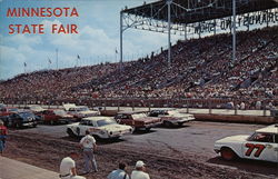 Auto Races at the Minnesota State Fair Falcon Heights, MN Postcard Postcard Postcard