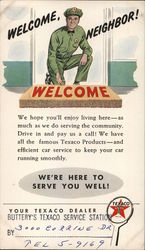 Welcome Mat, Texaco Man Postcard