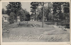 White Pine Cabins Orange, MA Postcard Postcard Postcard