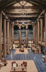 Lobby of the Glacier Park Hotel Postcard