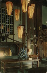 Lobby, Lake McDonald Lodge Postcard