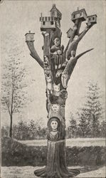 Cayuga County Totem Tree Scipioville, NY Postcard Postcard Postcard