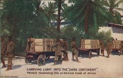 Hauling Oil in East Africa for Texaco Illuminating Oils Advertising Postcard Postcard