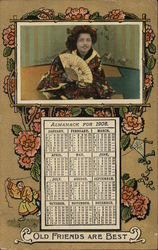 Old Friends Are Best - Almanack for 1908 Postcard