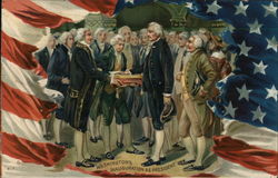 Washington's Inauguration as President Patriotic Postcard Postcard