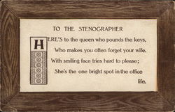 To the Stenographer Postcard