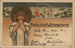 Merry Christmas, German Postcard