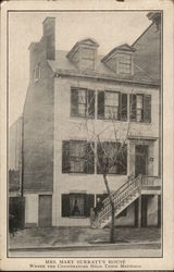 Mrs. Mary Surratt's House - Where the Conspirators Held Their Meetings Postcard