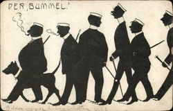 The "Stroll" Silhouettes Postcard Postcard