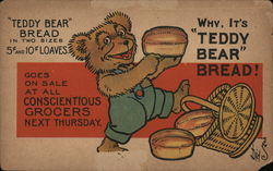 Why it's Teddy Bear Bread. Advertising Postcard Postcard