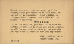 Sears Apology Postcard