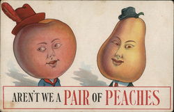 Aren't we a Pair of Peaches Postcard