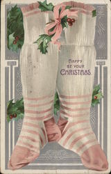 Happy Be Your Christmas with Stockings Postcard