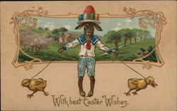 With Best Easter Wishes Postcard