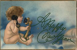 A Happy New Year Children Postcard Postcard