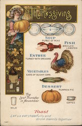 Thanksgiving Pilgrims Postcard Postcard