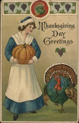 Thanksgiving Day Greetings Postcard