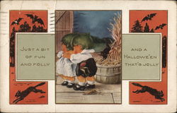 Children Halloween Postcard Postcard