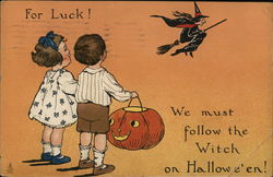 For Luck! Halloween Postcard Postcard