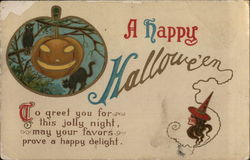 A Happy Halloween Postcard